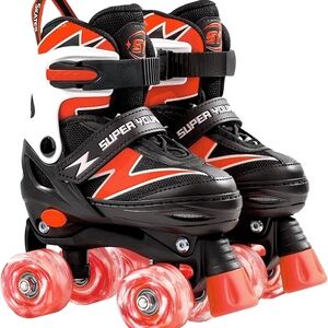 Adjustable Roller Skates - Black and Red